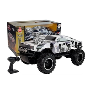 اسباب بازی ماشین کنترلی شارژی آفرود سفید مشکی Remote Controlled Off-Road 2.4G 1:10 -اسباب بازی